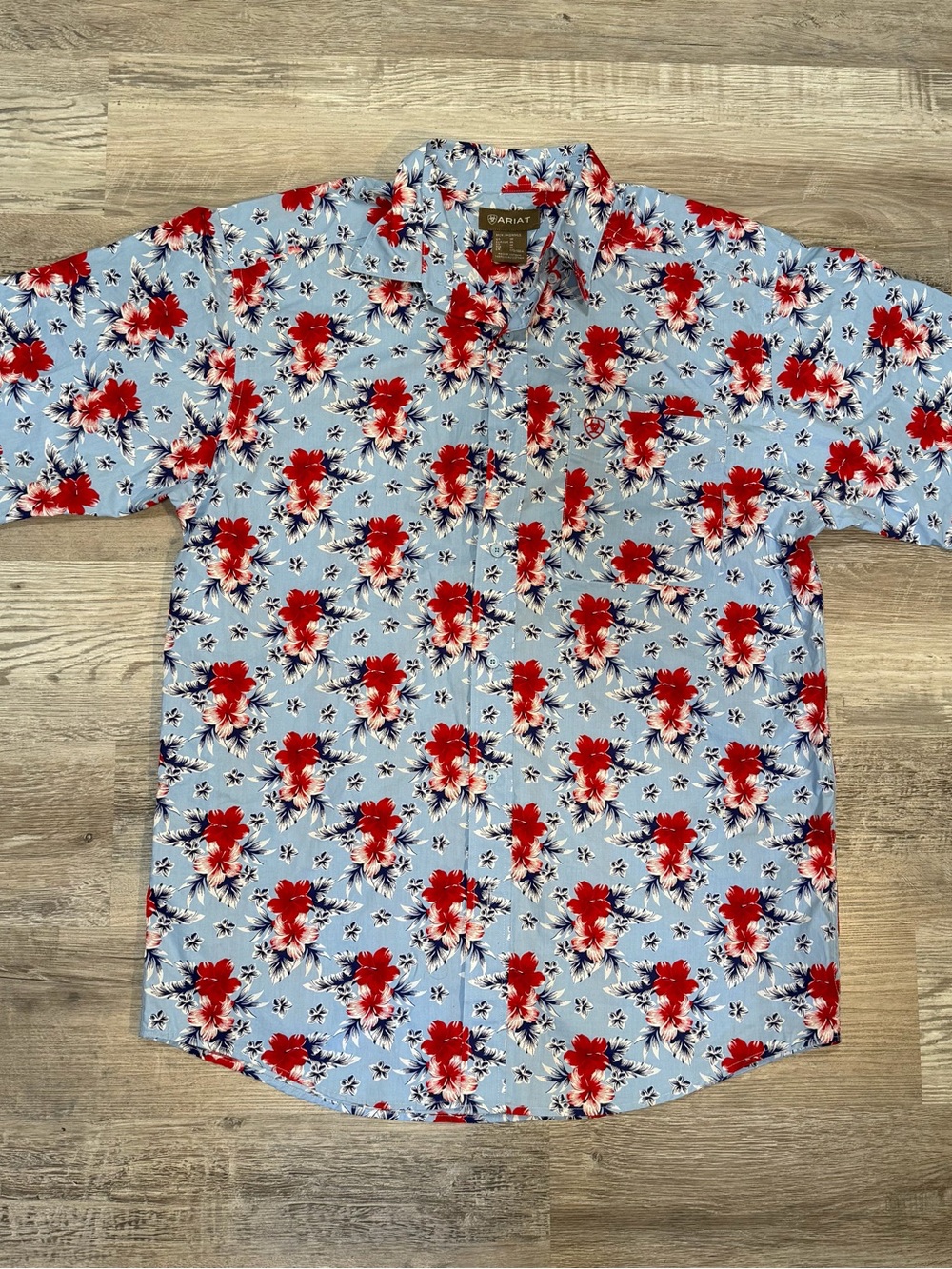 Ariat Men’s Jeremiah Classic Short Sleeve Floral Hawaiian Cotton Shirt